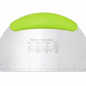 Stainless Steel Dough Scraper Green
