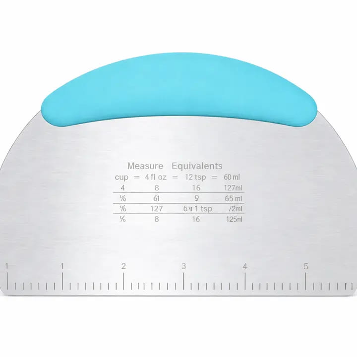 Stainless Steel Dough Scraper Blue