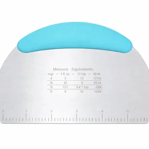 Stainless Steel Dough Scraper Blue