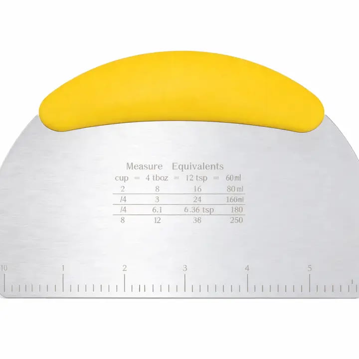 Stainless Steel Dough Scraper Yellow