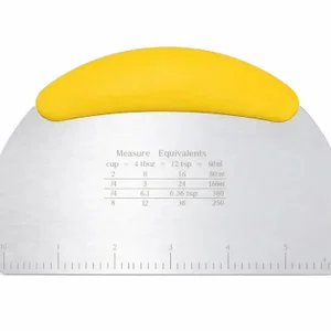 Stainless Steel Dough Scraper Yellow