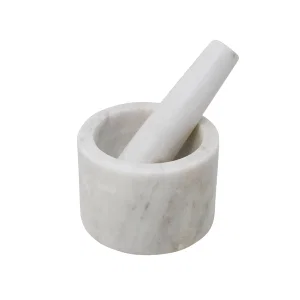 Mortar & Pestle Straight White Marble