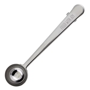 Coffee Scoop With Clip: Filled With Joy