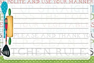 Kitchen Rules Recipe Card