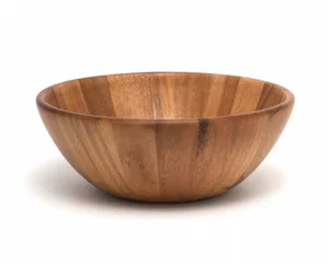 Acacia Round Flair Salad Bowl, Large 12"