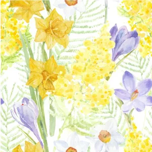 Napkins Daffodils and Crocusses