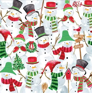 Napkin Luncheon - Snowman Party
