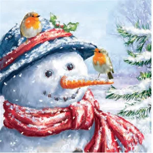 Napkin Cocktail - Winter Birds