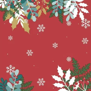 Napkins Luncheon Merry Holly