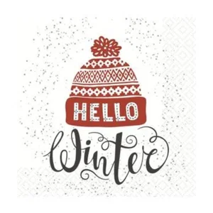 Napkins Luncheon Winter Greetings