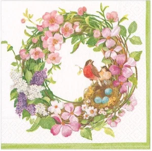 Napkins Luncheon Spring Wreath