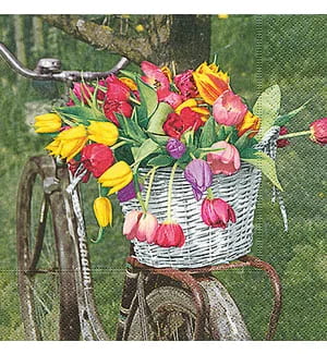 Luncheon Napkins Tulip Basket