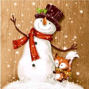 Luncheon Napkins - Cheery Snowman