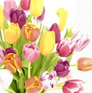Beautiful Tulips - Luncheon Napkin