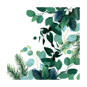 Green Leaves and Branches- Luncheon Napkin