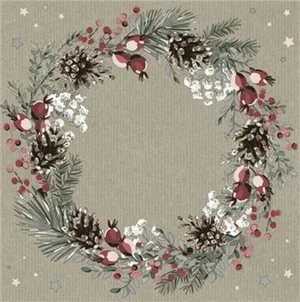 Paper Napkins Wreath
