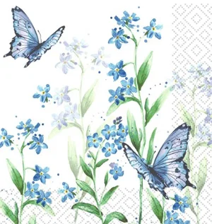 Azure Bloom - Luncheon Napkin