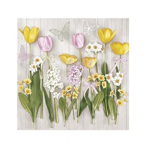 Paper Napkin Tulip Spring Flower