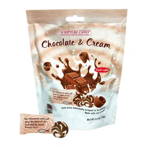 Scripture Candy Chocolate & Cream Hard Candy 5.5oz, 25 Pc