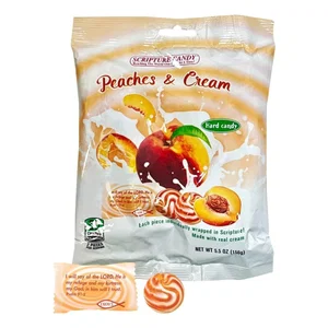 Peaches & Cream Hard Candy 5.5oz Bag, 25 Pc