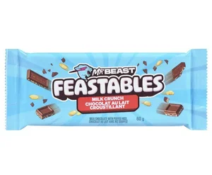Feastables 60g Chocolate Bar Milk Crunch