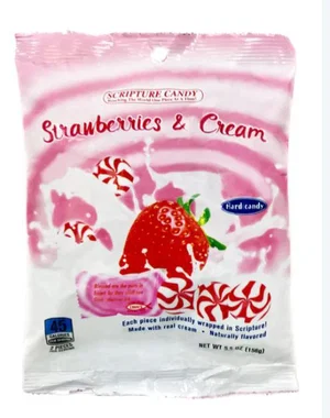 Scripture Candy Strawberries & Cream -5.5oz Bags