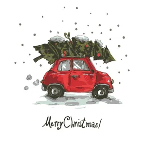 Merry Christmas Luncheon Napkin