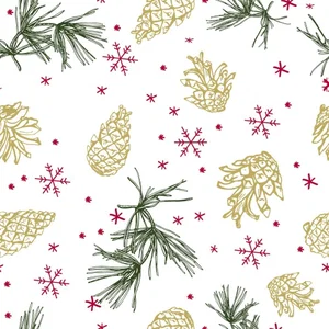 Golden Cones Luncheon Napkin