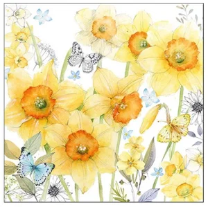 Napkin Cocktail - Classic Daffodils
