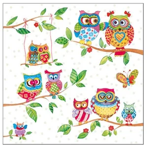 Napkins Luncheon Owls In Summerland