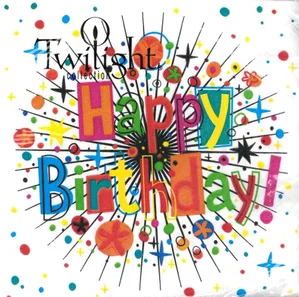Napkins Happy Birthday Star Burst