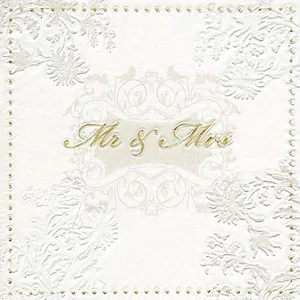 Napkins Moments Mr & Mrs Gold