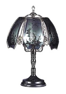 Lamp Large Electric Black Chrome -Base Only comes w/ bright brass
