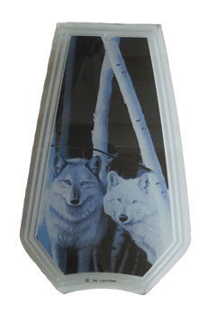Image of Lamp Panels Large White Wolves WO2