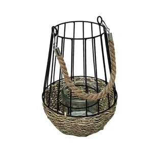 Rattan Candle Holder Large