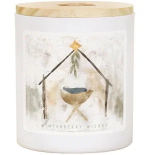 Manger Stable Art Candle