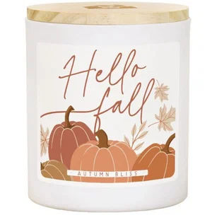 Hello Fall Pumpkins Candle