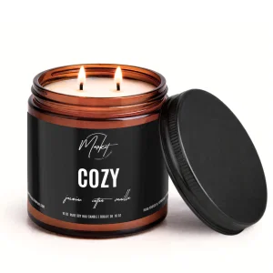 16 oz. Amber Jar- Cozy Candle