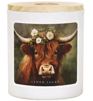 Floral Highland Cow - LEM Candle