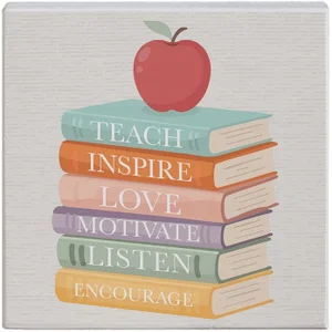 Book Stack Apple Block