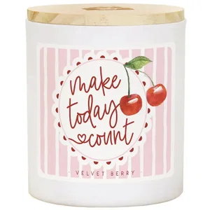 Today Count Cherries Candle