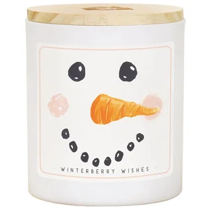 Snowman Face Candle
