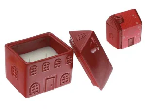 9.2 oz. Ceramic House Candle (Crandberry Cassis)