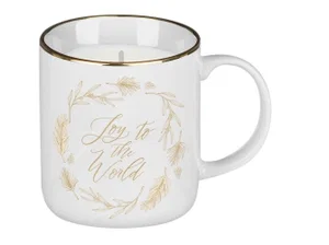 Candle in Mug Ceramic Peace on Earth