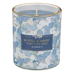 Glass Candle Be Still & Know Ps. 46:10