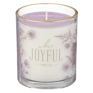 Glass Candle Be Joyful 1 Thess. 5:16