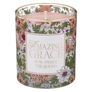 Glass Candle Amazing Grace