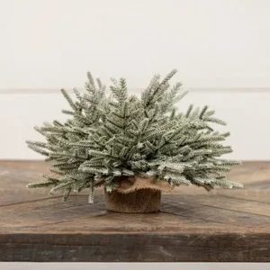 Snowy Pine Tablepiece w/ Burlap Base