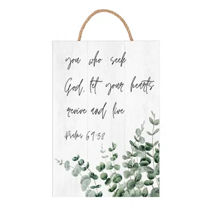 Wood-N-Rope Sign Seek God 7x10