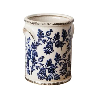 Pottery - Blue Floral, Large